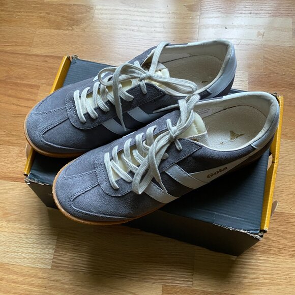 Gola Elan Women's Ash (Gray) and White Sneakers - Picture 2 of 9